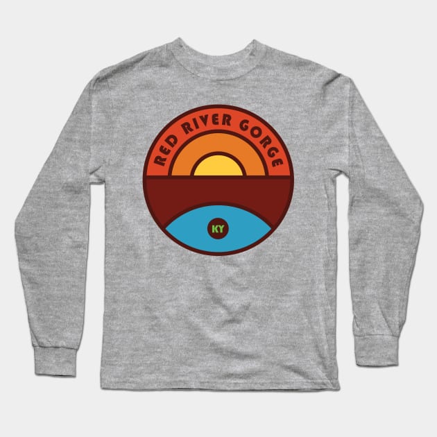 Red River Gorge Kentucky Long Sleeve T-Shirt by PodDesignShop